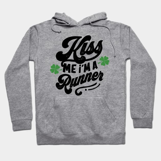 Kiss Me I'm a Runner St Patrick's Day Hoodie by KsuAnn